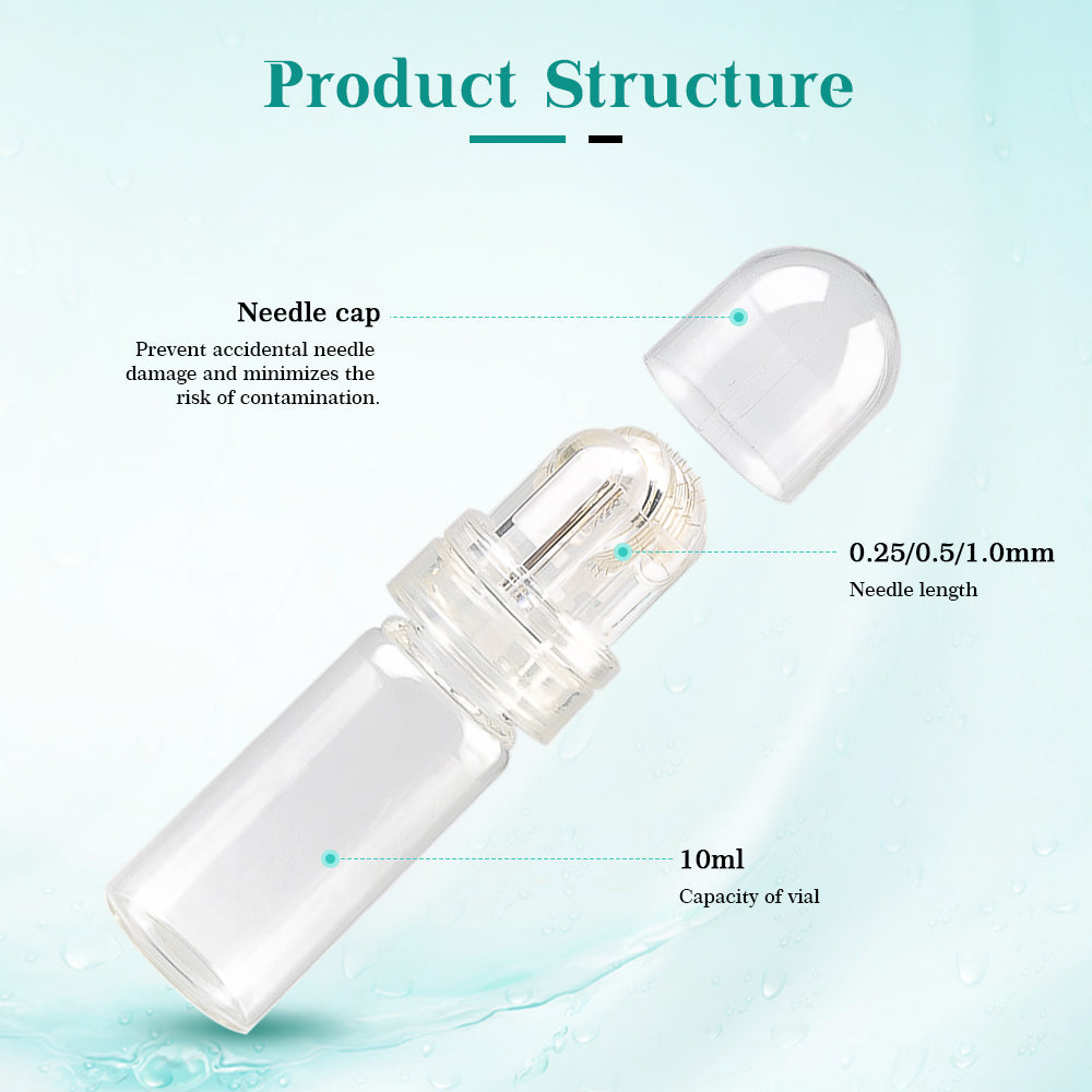 Hydra Roller 64-Pin Derma Roller | 0.25mm 0.5mm 1.0mm | Gold Plated Microneedling