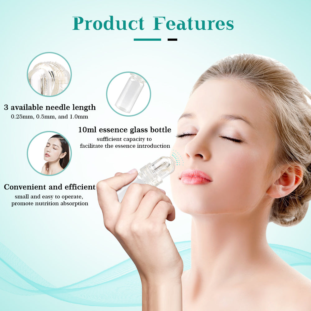 Hydra Roller 64-Pin Derma Roller | 0.25mm 0.5mm 1.0mm | Gold Plated Microneedling